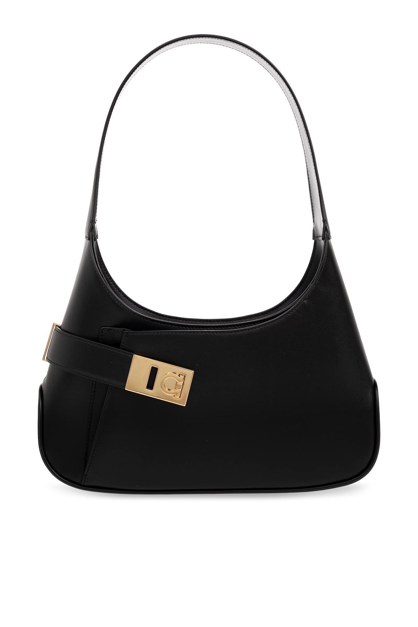 Black Leather shoulder bag FERRAGAMO - Vitkac France